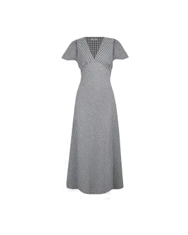 HONEY MIDI DRESS BLACK GINGHAM