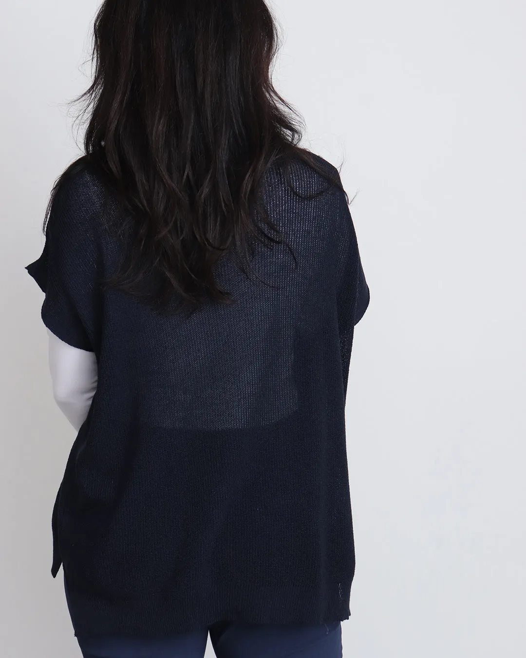 Ingrid V-Neck Tank Top - Navy