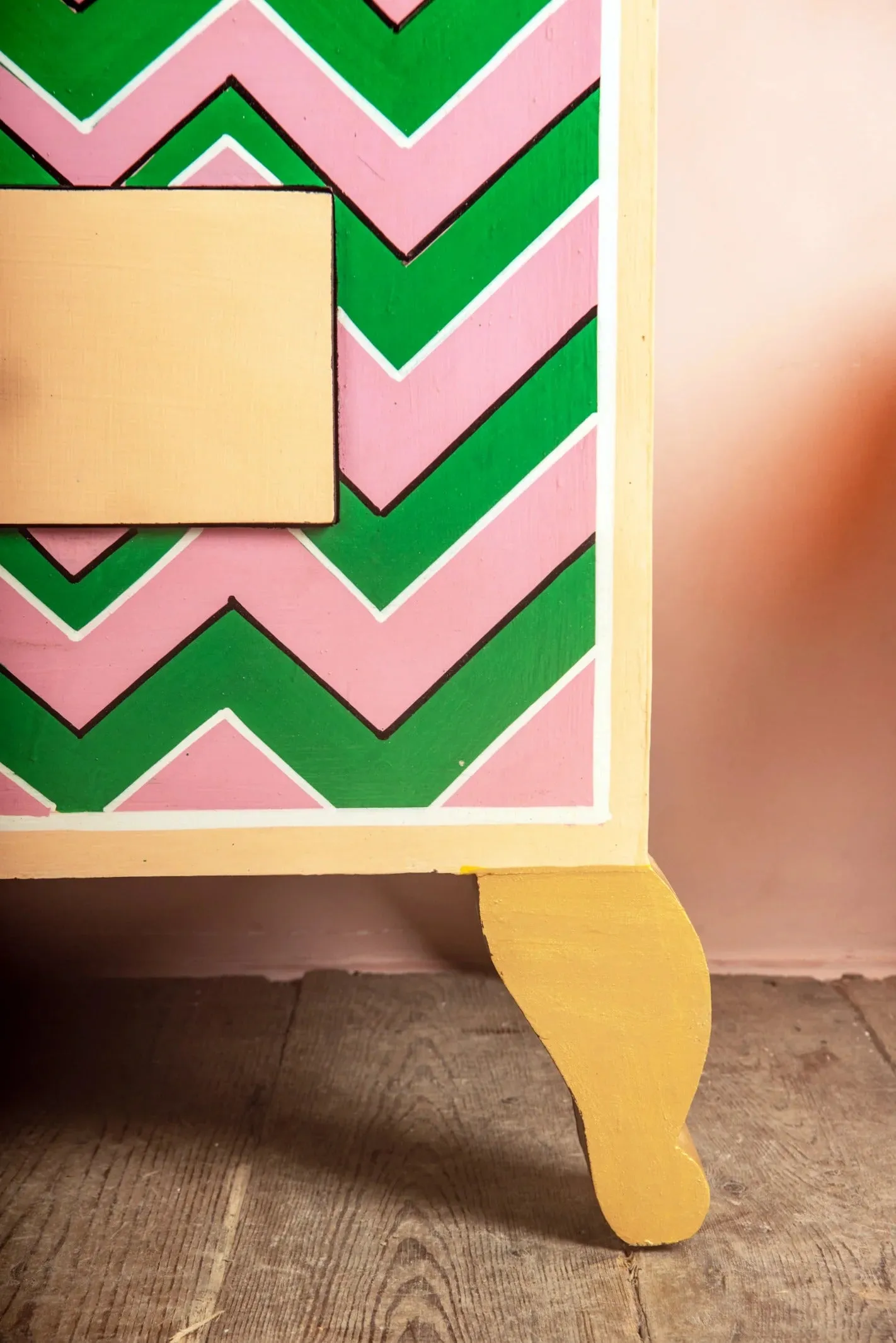 Jaipur Style Hand Painted Mango Wood Cabinet / SideBoard Table, Home Decor Table,Bedroom Table, Side Table By J.L.HOME DECOR