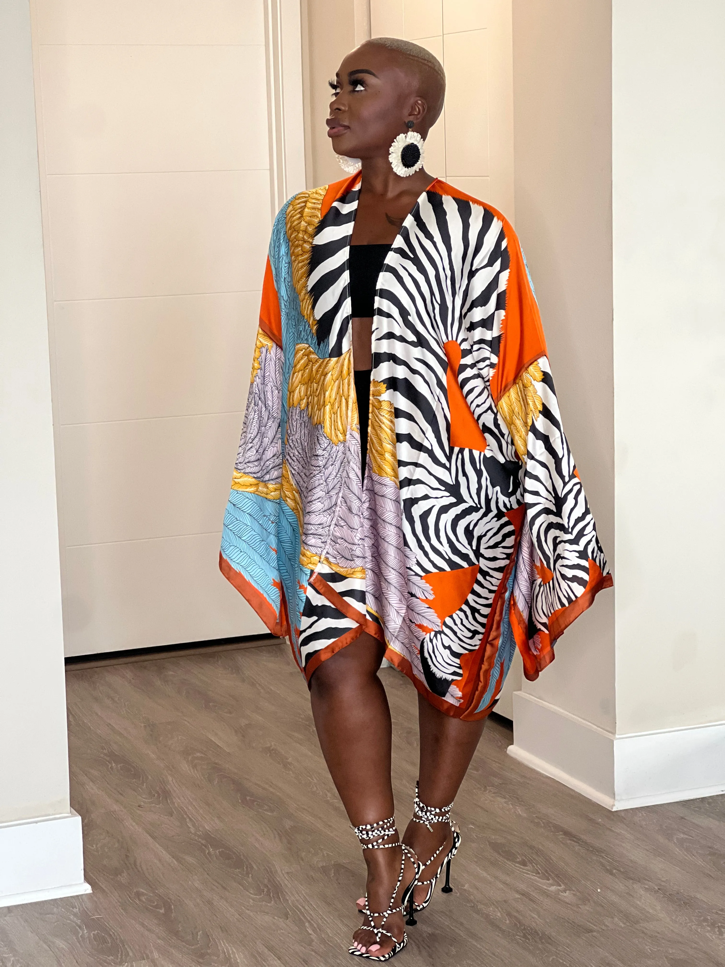 Luxe Kimono Cardigan Orange