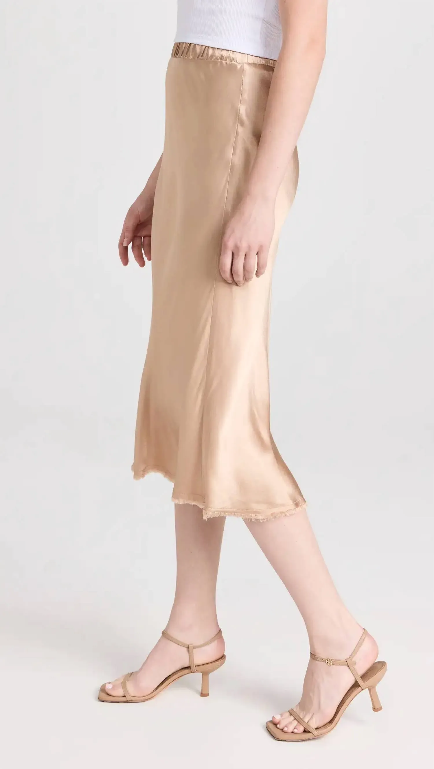 Mabel Bias Skirt In Cafe Au Lait