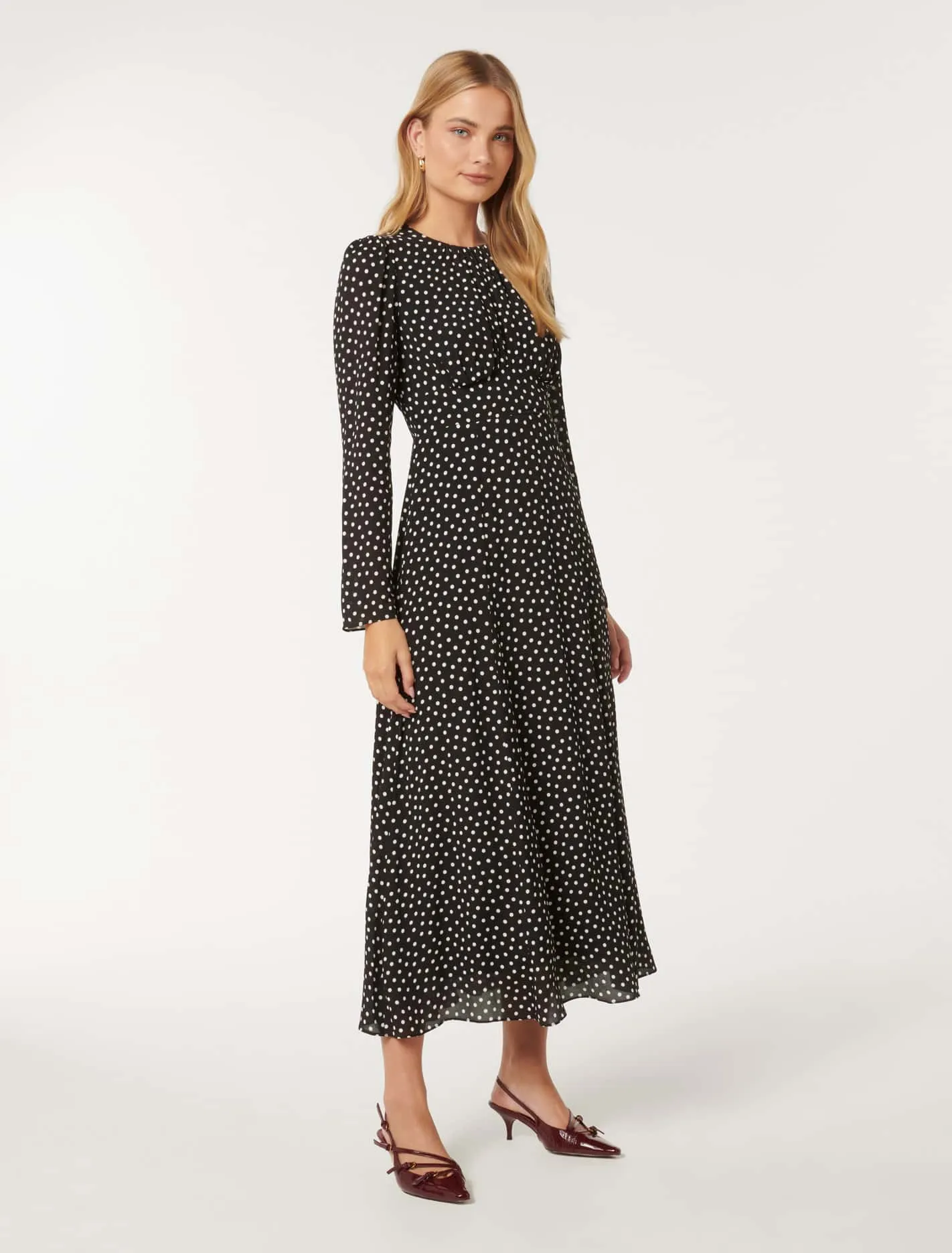 Mietta Long Sleeve Midi Dress
