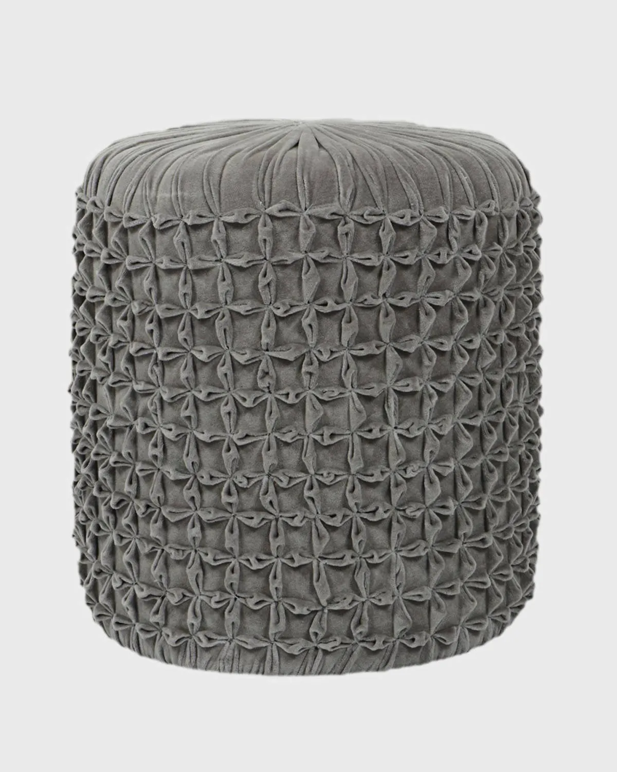 Mila Velvet Grey Stool