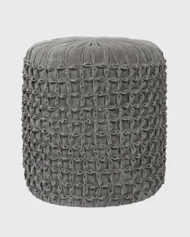 Mila Velvet Grey Stool