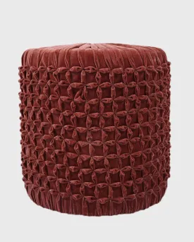 Mila Velvet Red Stool