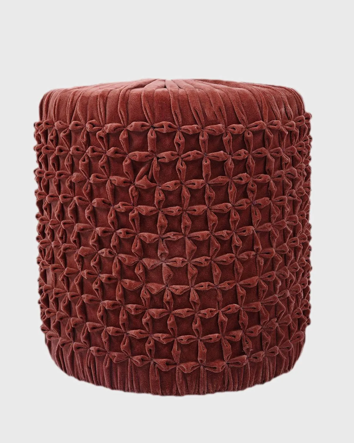 Mila Velvet Red Stool