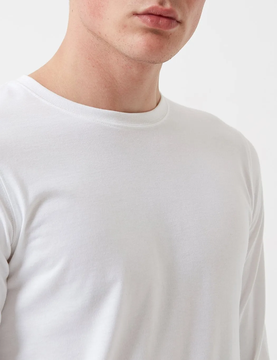 Norse Projects Niels Standard Long Sleeve T-Shirt - White