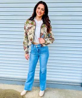ONE SWEET DAY TAPESTRY CROPPED JACKET