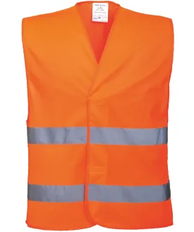 Orange - Hi-vis two-band vest (C474)