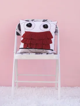 Owl Frill Cushion Cover