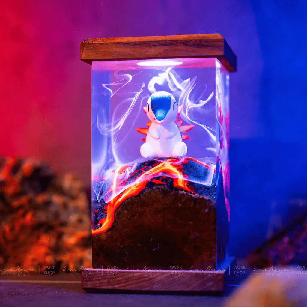 Pokemon Cyndaquil Night Light, Desk Decoration, Bedroom, Handmade, Perfect for Gifting