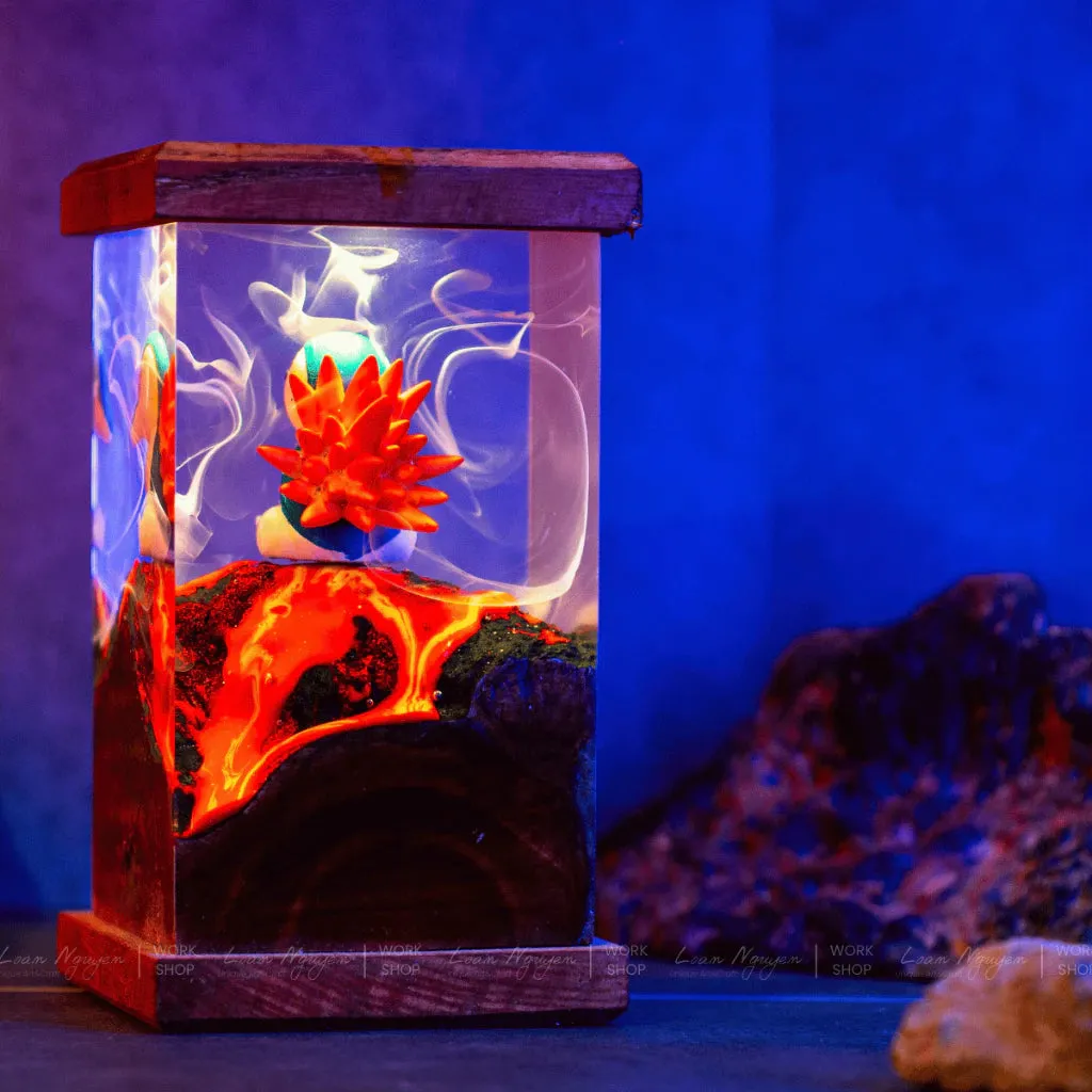 Pokemon Cyndaquil Night Light, Desk Decoration, Bedroom, Handmade, Perfect for Gifting