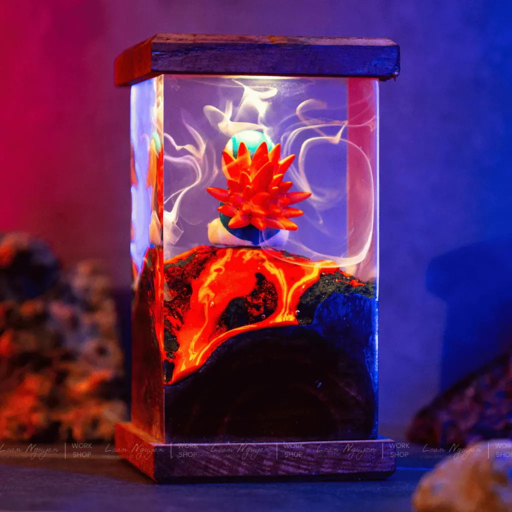 Pokemon Cyndaquil Night Light, Desk Decoration, Bedroom, Handmade, Perfect for Gifting