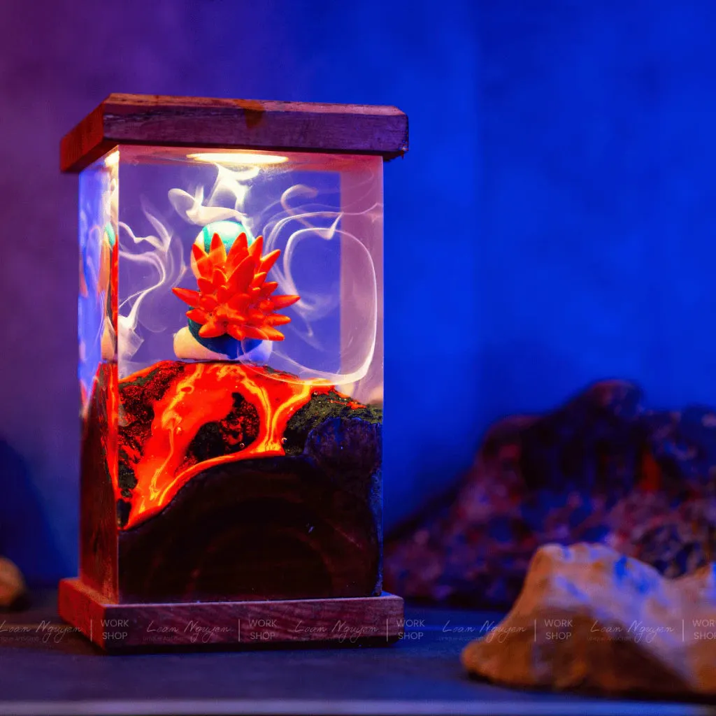 Pokemon Cyndaquil Night Light, Desk Decoration, Bedroom, Handmade, Perfect for Gifting