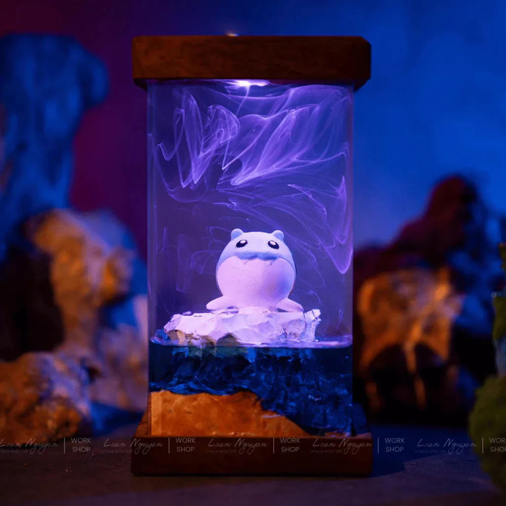 Pokemon Spheal Night Light, Desk Decoration, Handmade for Bedroom, Perfect as a Gift