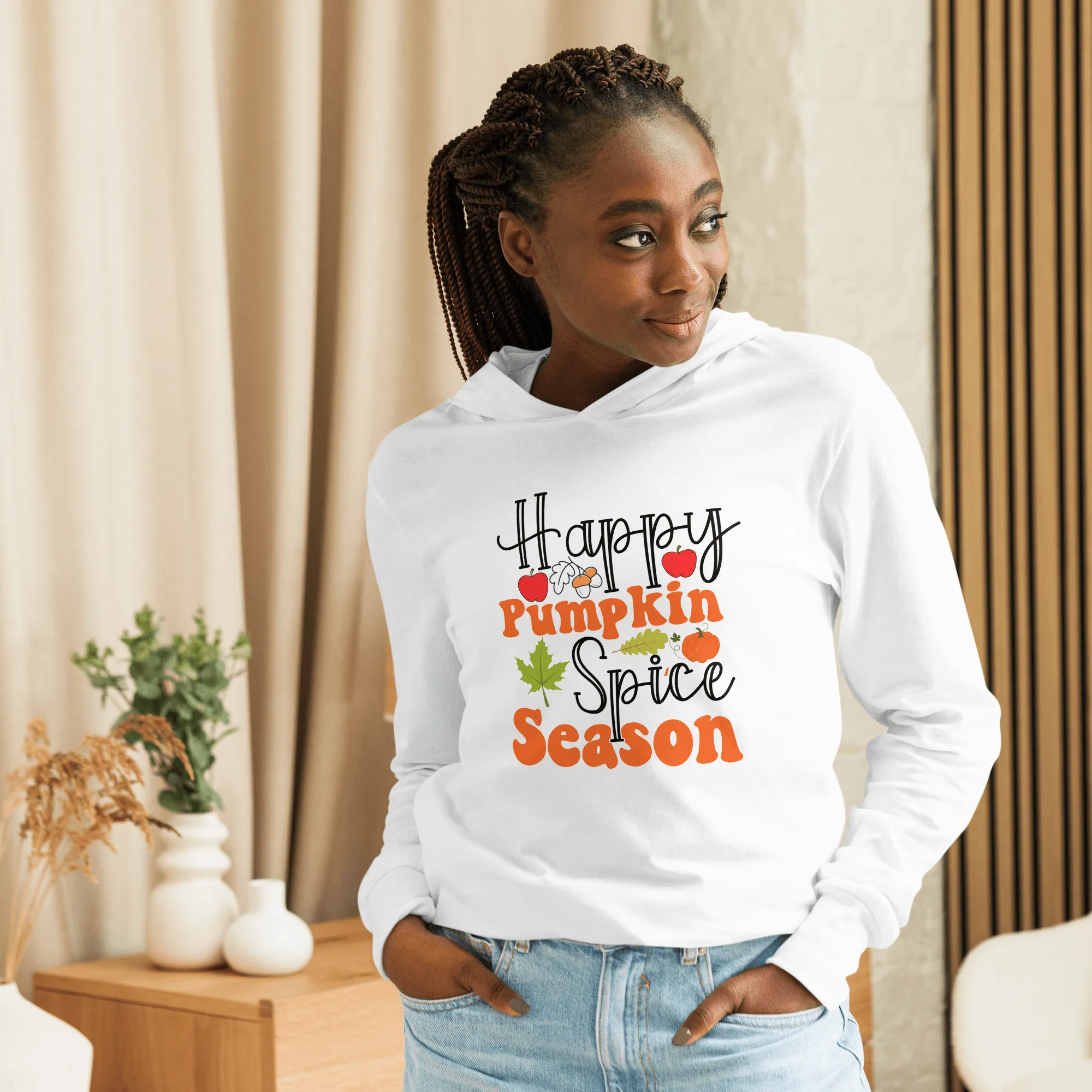 Pumpkin Spice Season Hooded long-sleeve tee