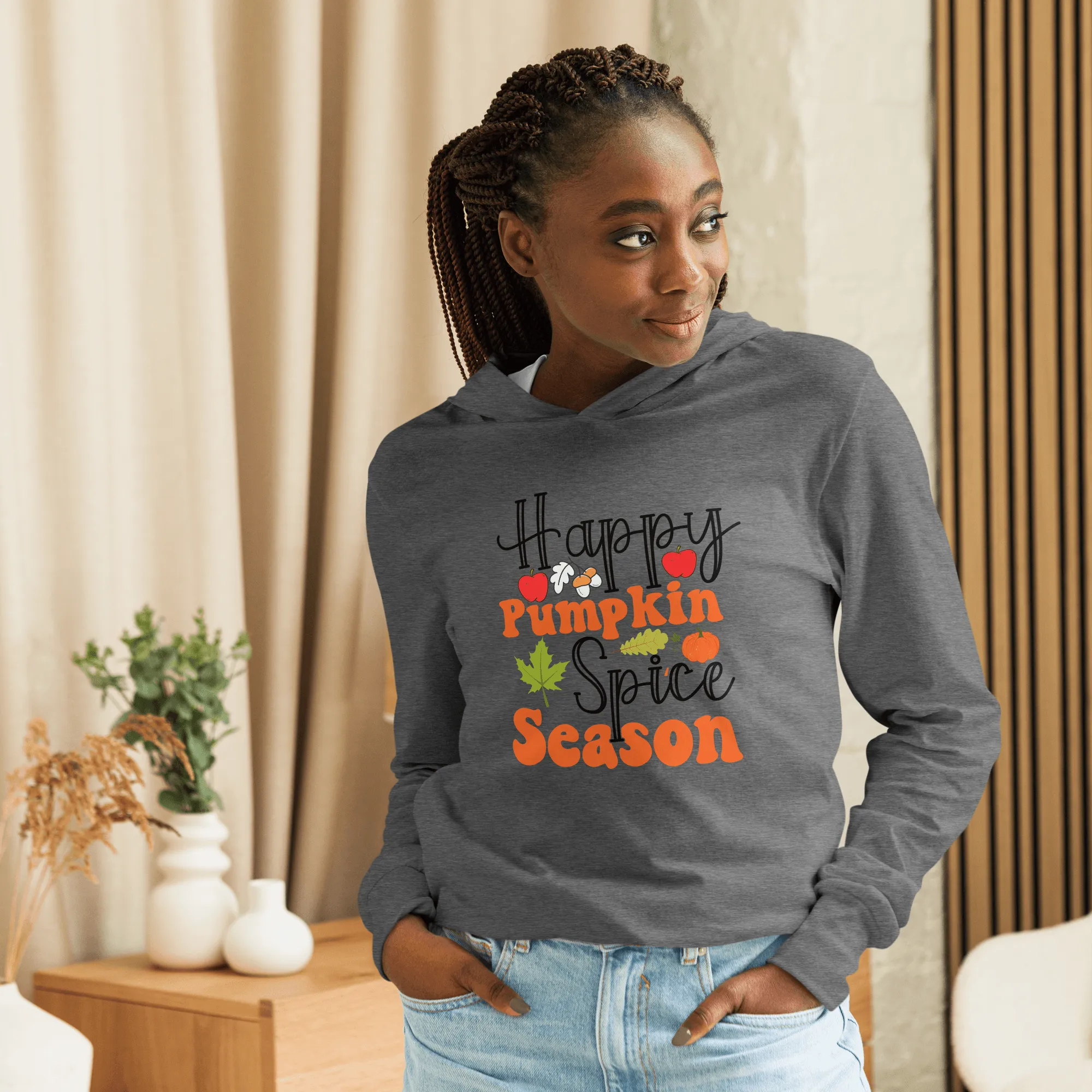 Pumpkin Spice Season Hooded long-sleeve tee