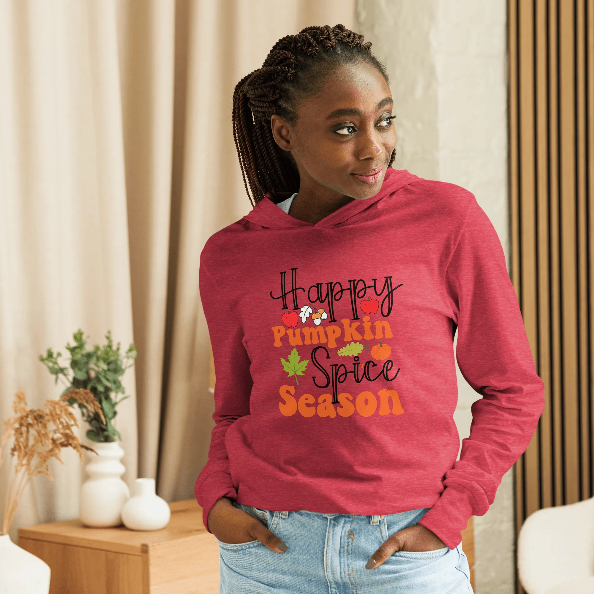 Pumpkin Spice Season Hooded long-sleeve tee