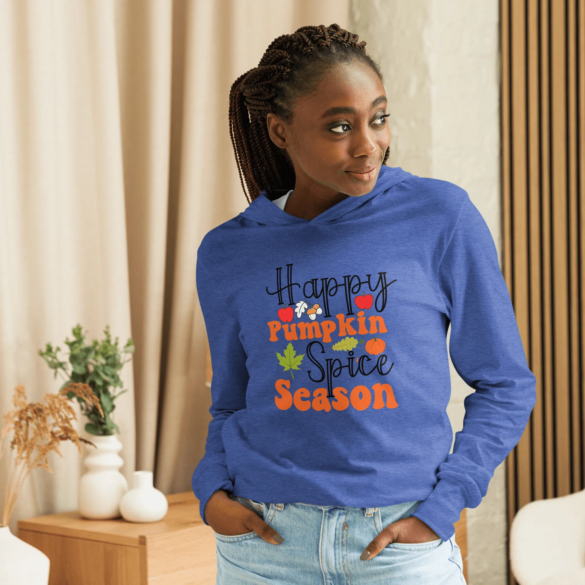 Pumpkin Spice Season Hooded long-sleeve tee