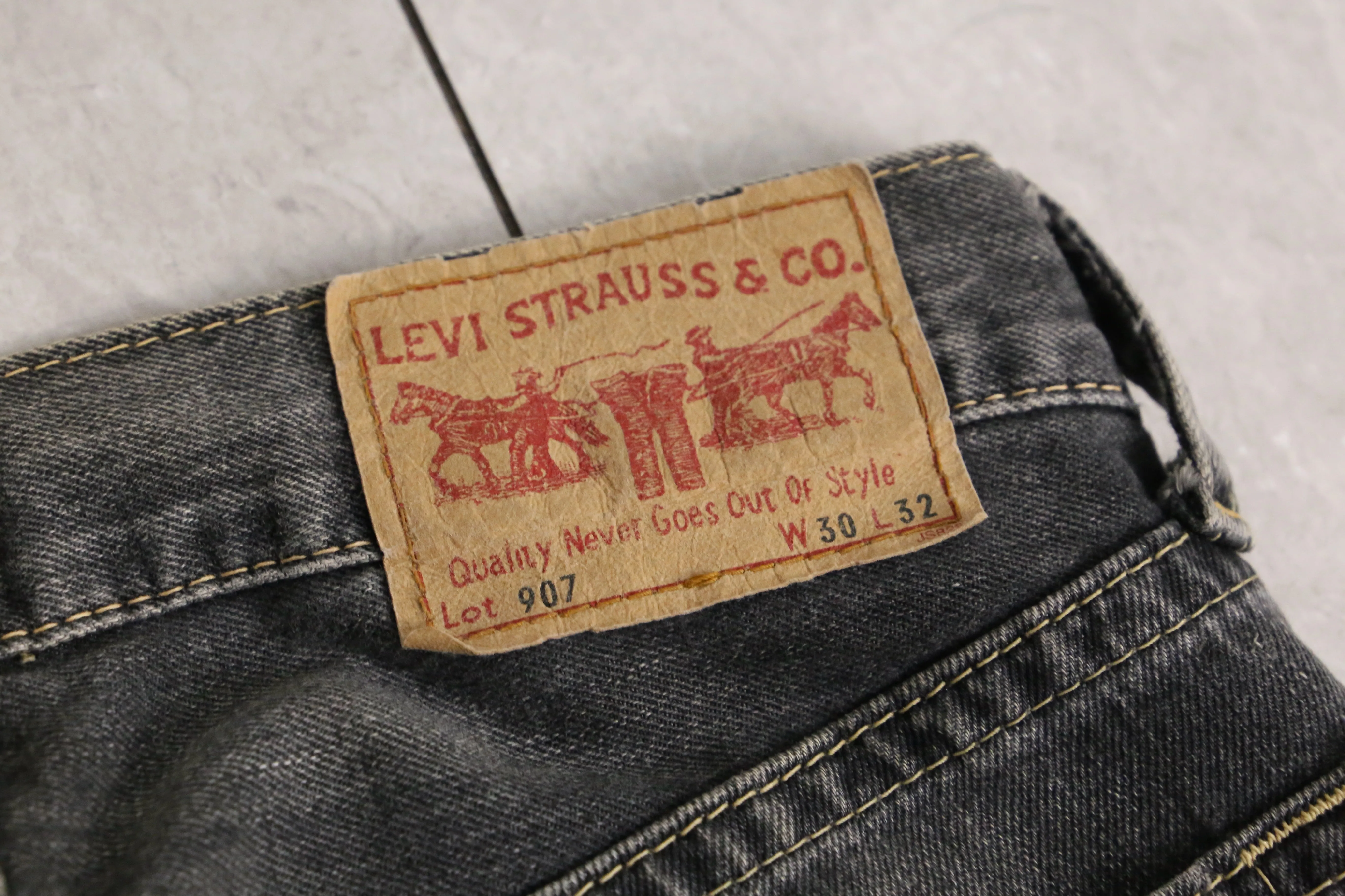 remake "再構築"  black color flare denim pants