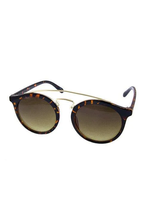 Round Reflective Sunglasses