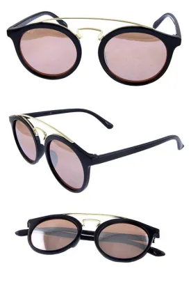 Round Reflective Sunglasses