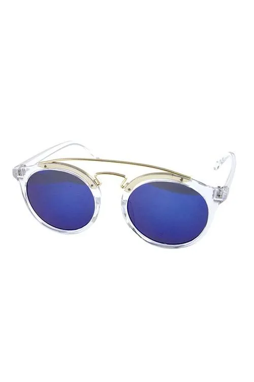 Round Reflective Sunglasses