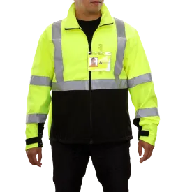 Safety Jacket Hi Vis Soft Shell Water Resistant