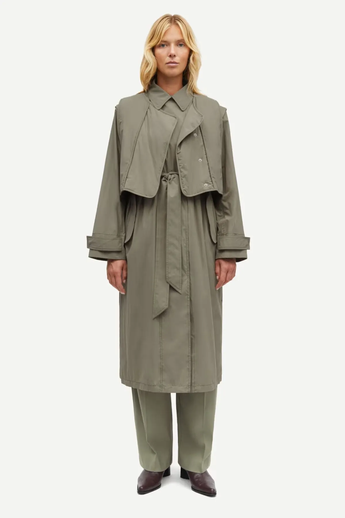 Samse Samse Saraff Trench Coat - Vetiver