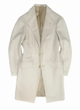 Sartoria Dalcuore - Cream Tailored Wool Overcoat 44