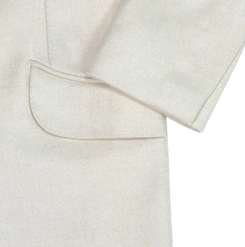 Sartoria Dalcuore - Cream Tailored Wool Overcoat 44