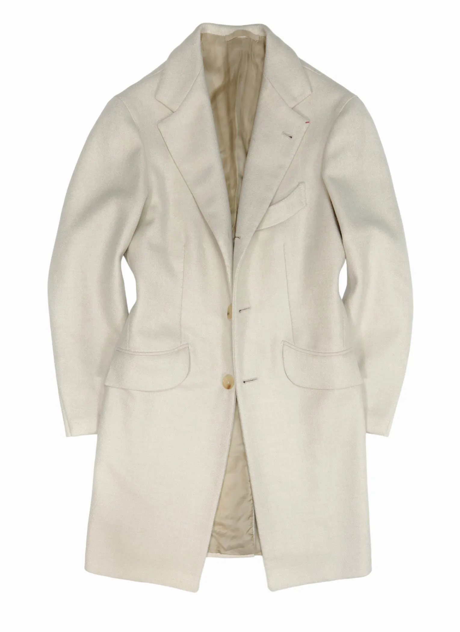 Sartoria Dalcuore - Cream Tailored Wool Overcoat 44