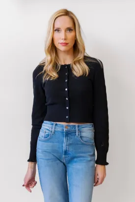 SCOTCH & SODA Pointelle Stitch Crew Neck Cardigan