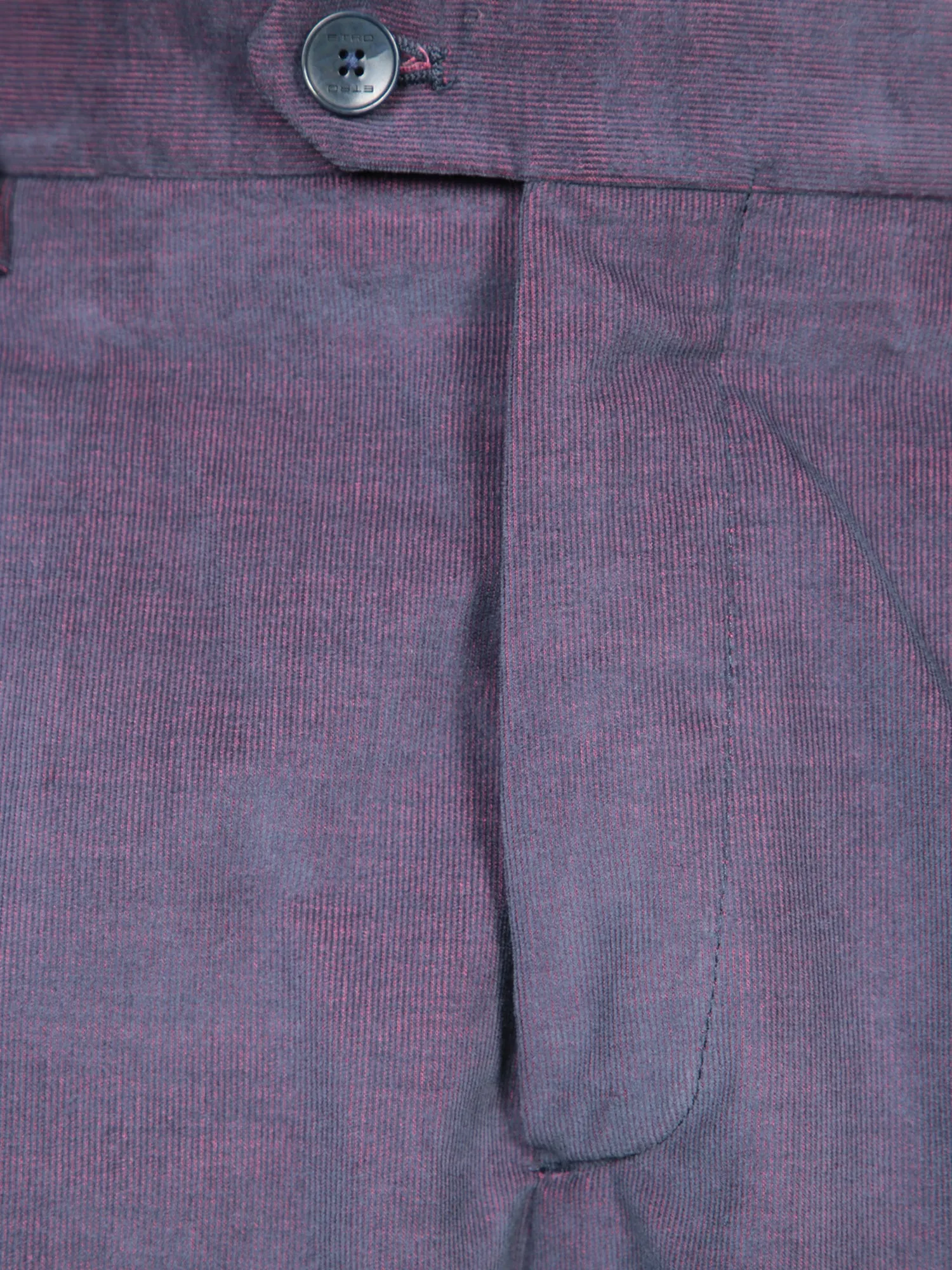 Single Pleat Blue Trousers
