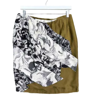 Size 40 (M) | Dries Van Noten Multicoloured Digital Print Silk Above Knee Skirt