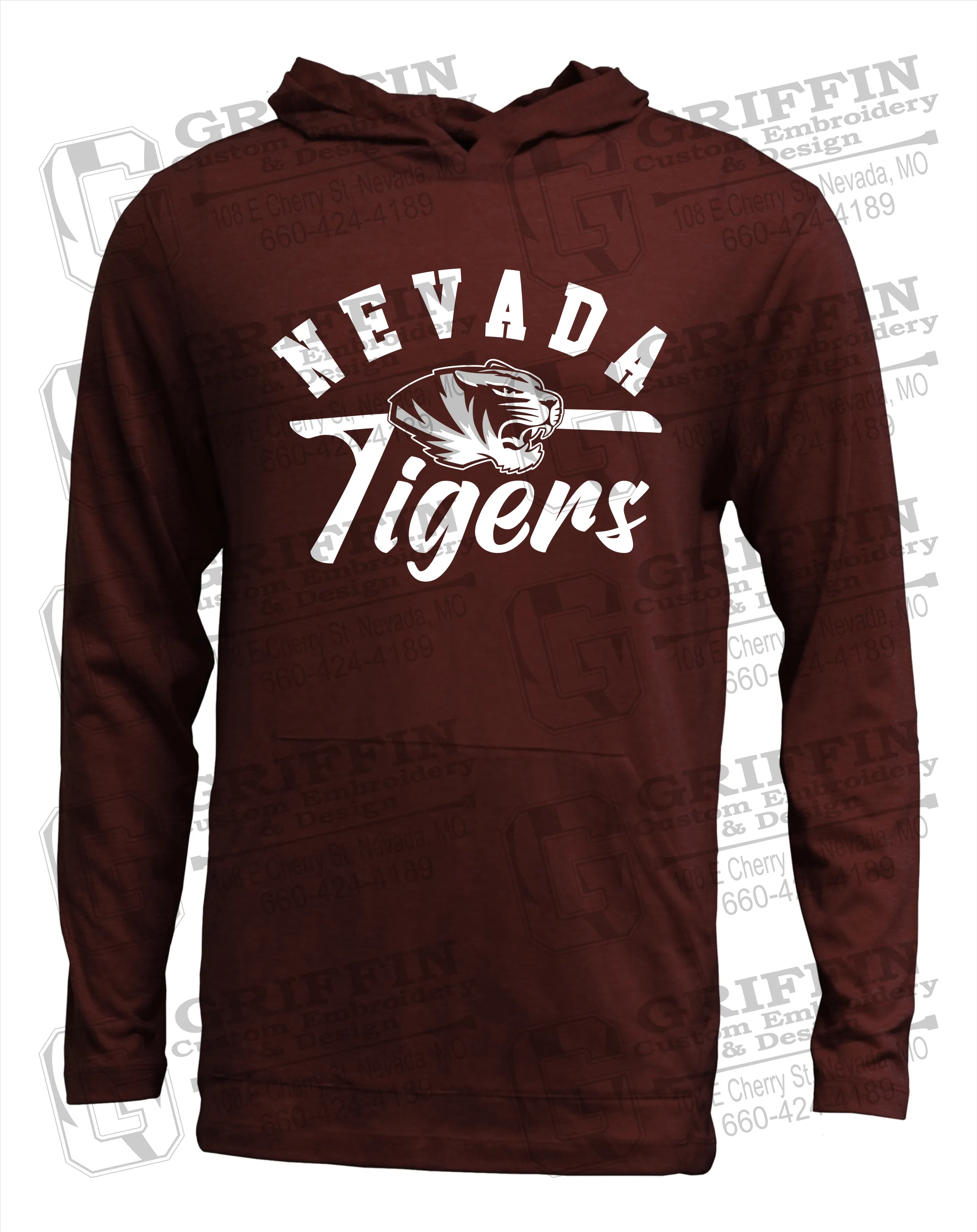 Soft-Tek T-Shirt Hoodie - Nevada Tigers 20-Z