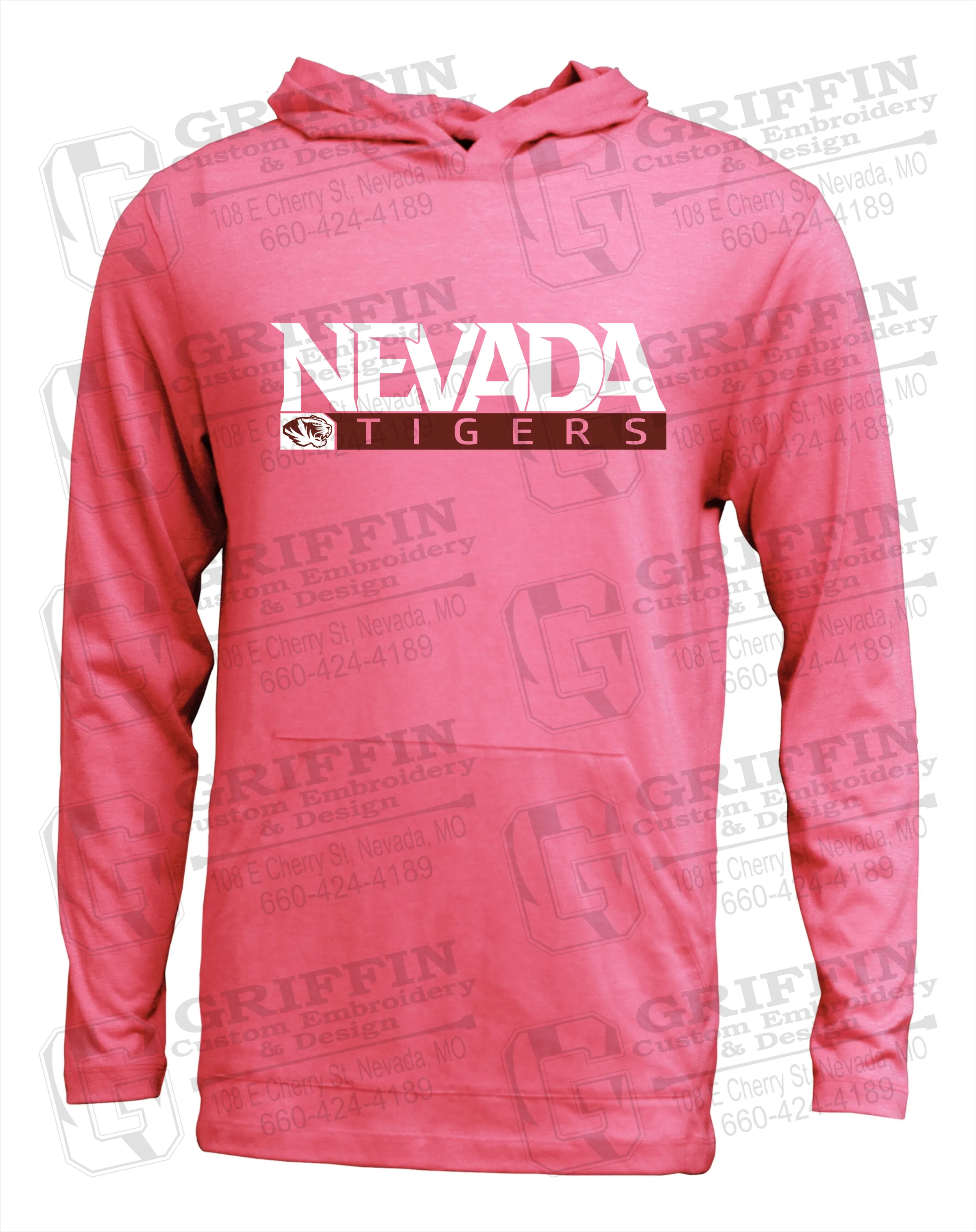 Soft-Tek T-Shirt Hoodie - Nevada Tigers 22-G