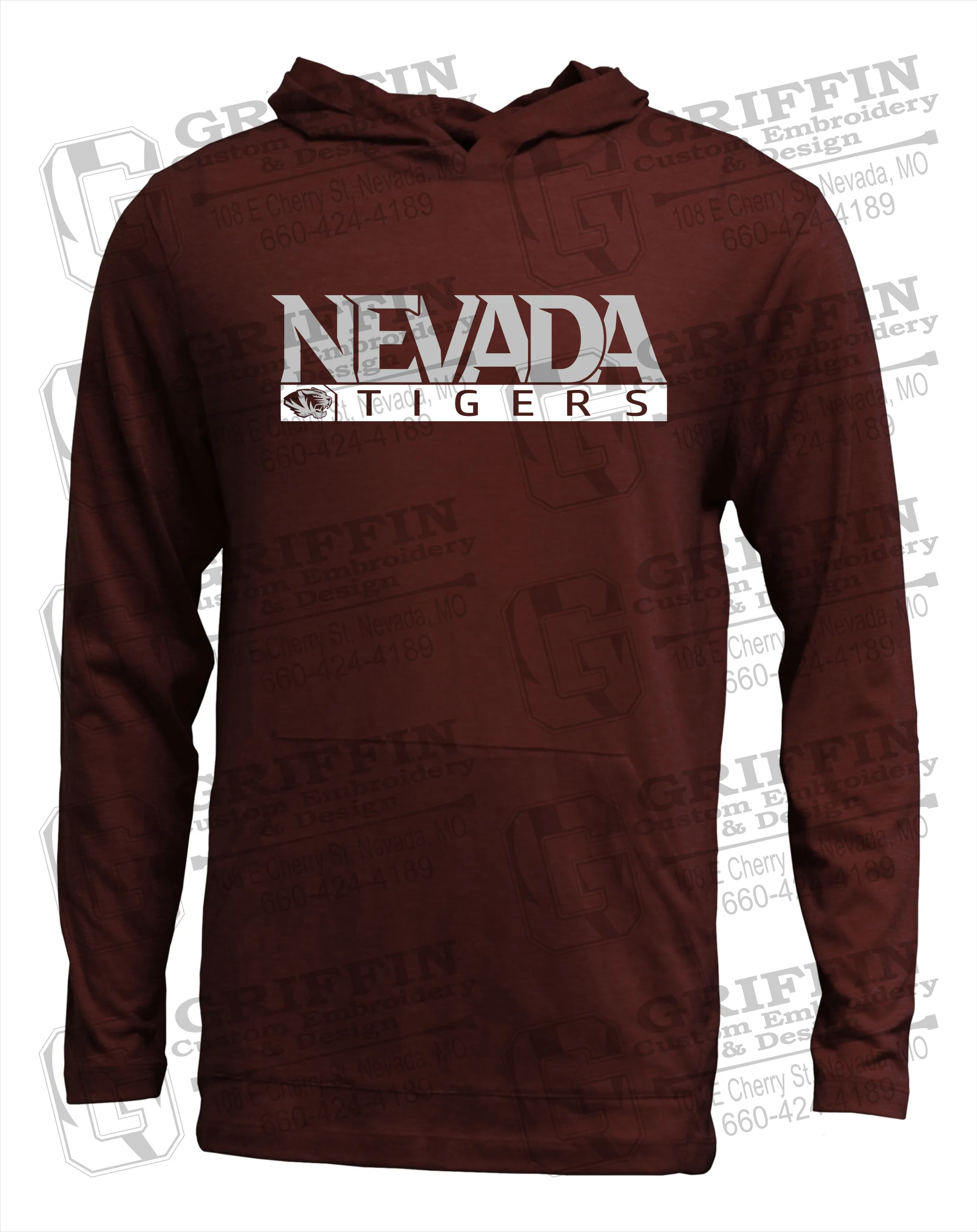 Soft-Tek T-Shirt Hoodie - Nevada Tigers 22-G