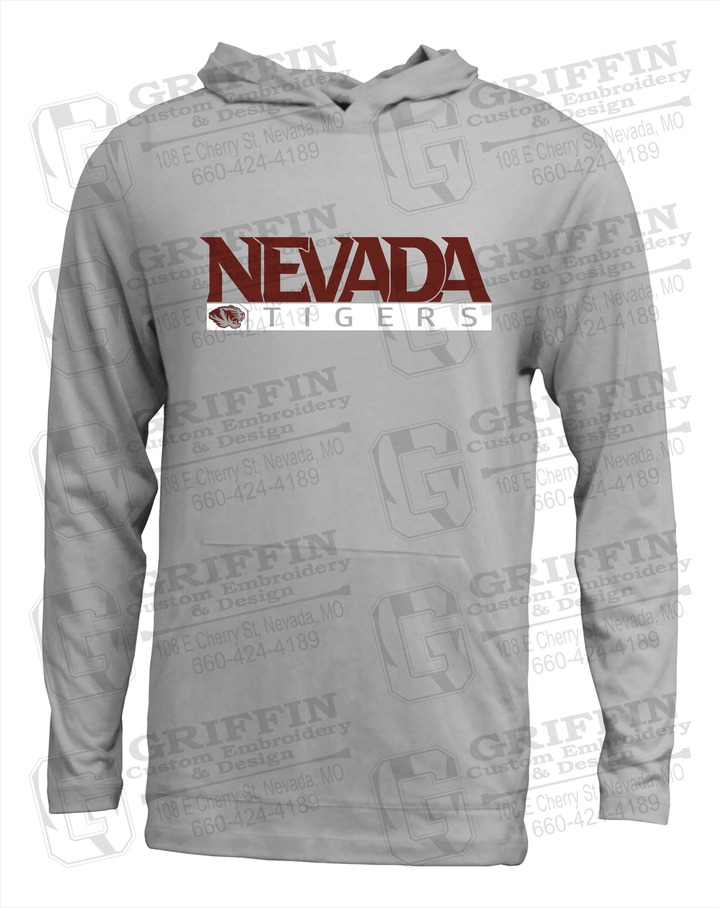 Soft-Tek T-Shirt Hoodie - Nevada Tigers 22-G