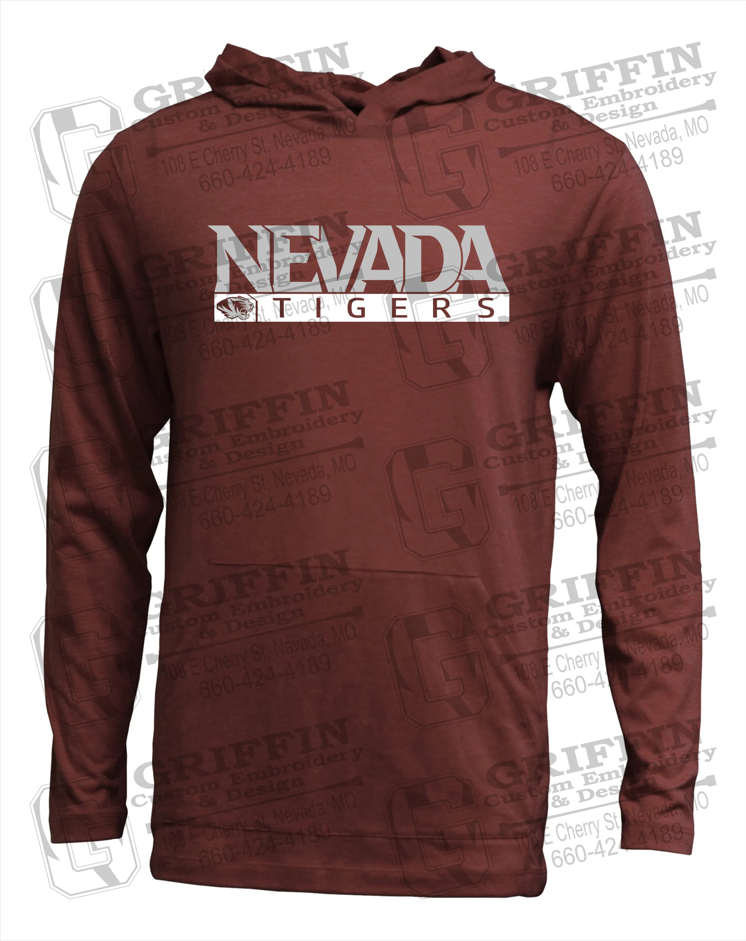 Soft-Tek T-Shirt Hoodie - Nevada Tigers 22-G