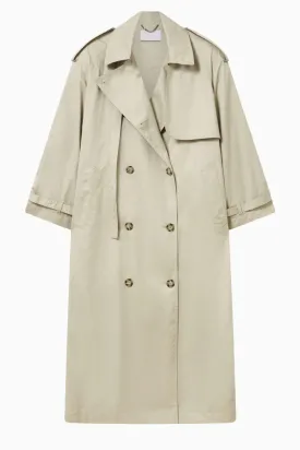 Stella McCartney Padded Shoulder Trench - Pebble