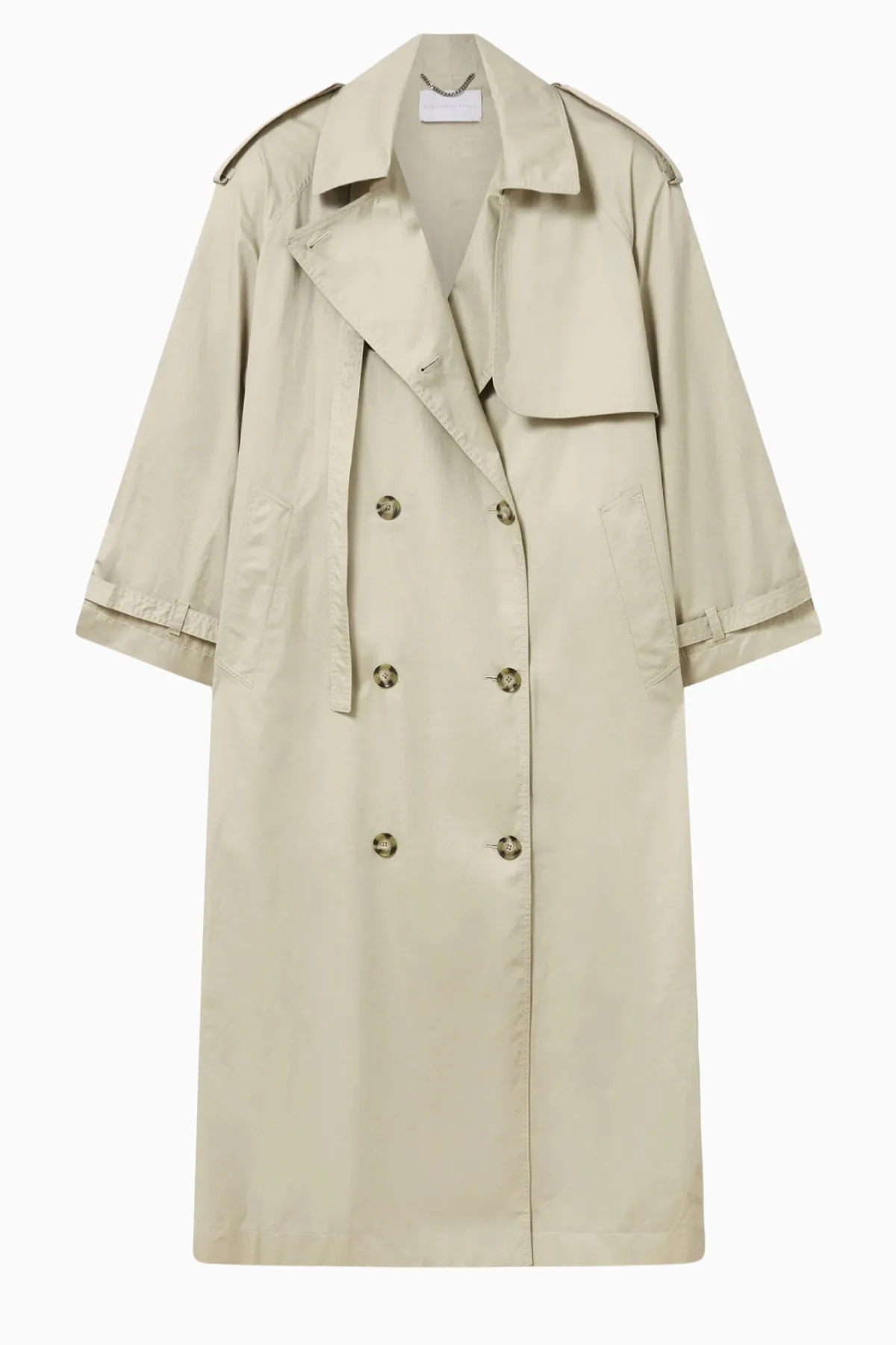 Stella McCartney Padded Shoulder Trench - Pebble