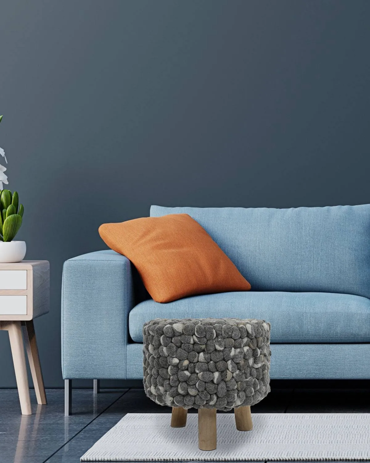Stone Dark Grey Stool