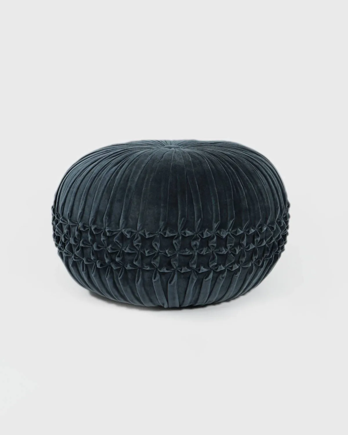 Velvet Teal Pouf