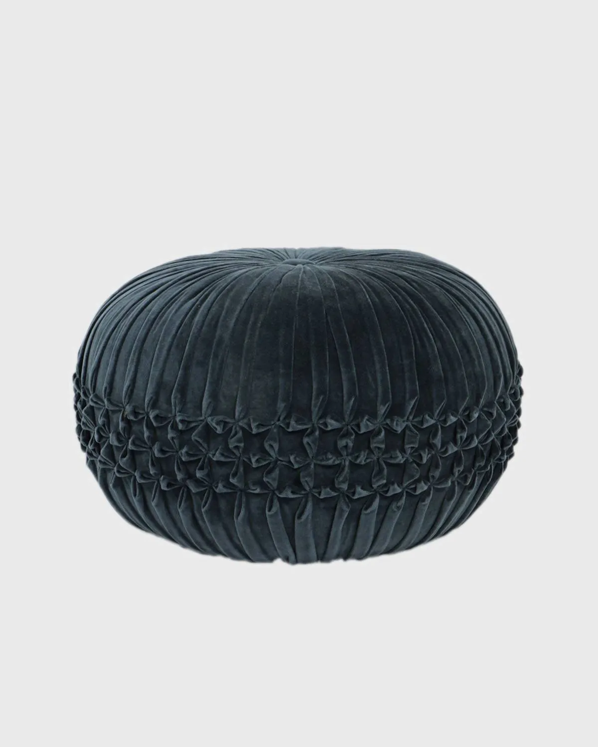 Velvet Teal Pouf