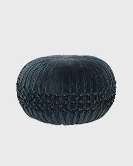 Velvet Teal Pouf